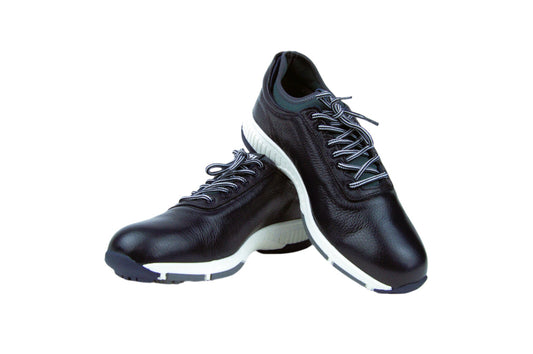 W&H Ace - Deerskin Men's Golf Shoes in Dark Blue